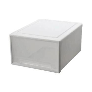 Imagem de Caixa De Armazenamento Grande De Plástico Transparente Empilhável Com 