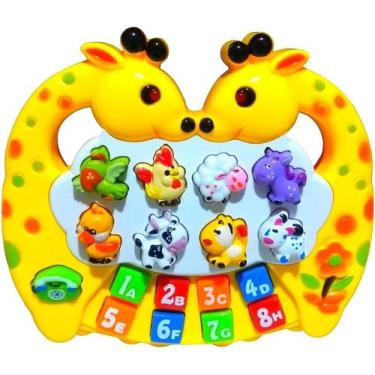 Imagem de Piano Musical Baby de Girafa Som de Animais Letras e Números - Barcelo