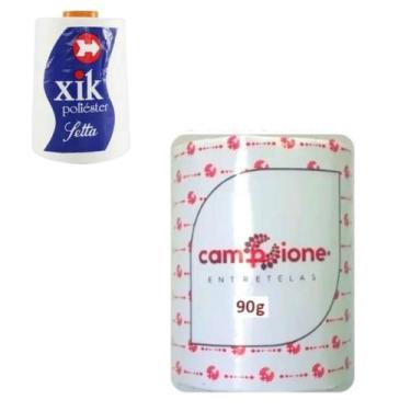 Imagem de Kit Entretela De Bordado 90g + Linha Da Bobina Setta 13716 M - Campion