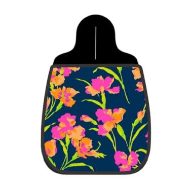 Imagem de Lixeira De Carro Organizador Lixinhocar Lírios Pink Neon Fundo Marinho