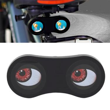 Imagem de Zyyini Luz Traseira de Bicicleta Inteligente, Luz Traseira de Ciclismo Com Detecção de Freio Inteligente Com Animações GIF de Globo Ocular Dinâmico, Imagens e Vídeos, Tela HD Dupla de