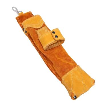 Imagem de Garosa Bolsa de Eletrodo à Prova de Chama, Suporte de Haste de Soldagem Com Anel de Cinto, Couro Pu, Bolsa de Soldagem à Prova de Fogo, Armazenamento de Eletrodo Usável para