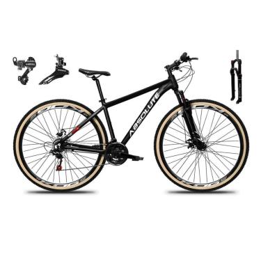 Imagem de Bicicleta Aro 29 Absolute Nero 5 Alumínio 24v Câmbios Shimano Suspensão 100mm Trava Pneus C/ Faixa-Unissex
