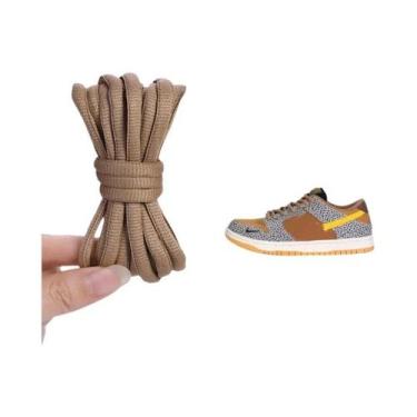 Imagem de Cadarços Ovais Para Tênis, Sapatos De Corrida, Meias Redondas, Par - o