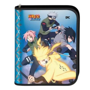 Imagem de Fichário Caderno Argola Divisórias Naruto Universitário Azul - DAC