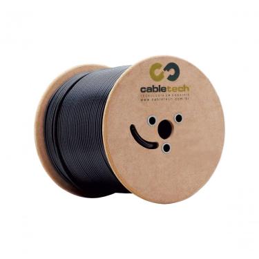 Imagem de Cabo Coaxial Cabletech Rge-06 60% Preto 305m