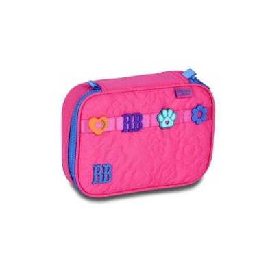 Imagem de Estojo Escolar Feminino Flower Power Rebecca Bonbon Coleção 2026, Rosa