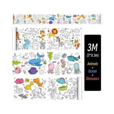 Imagem de Rolo De Desenho DIY Para Crianças, Papel Adesivo Colorido De 3M, Brinq