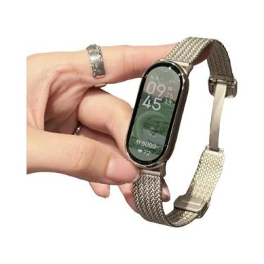 Imagem de Pulseira Magnética De Aço Inoxidável Para Xiaomi Mi Band 10 9 8 NFC Ac