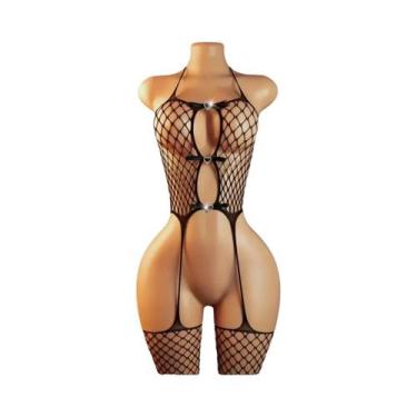 Imagem de Meia-calça Gótica Sexy Y2K De Uma Peça, Bodystocking, Lingerie Para Mu