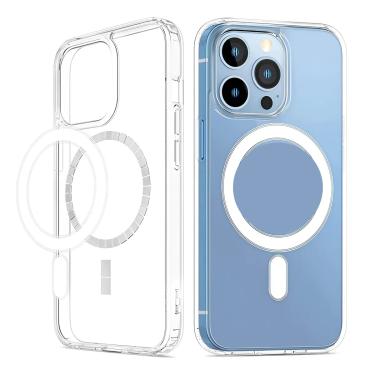 Imagem de Case Clear Magnético Transparente Compatível IPH 16 Pro – Proteção de Câmera, Leve e Resistente, Indução sem Remover a C