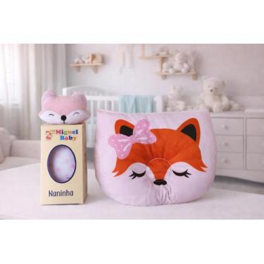 Imagem de Naninha Mais Travesseiro Anatômico De Bichinhos - Aconchego Baby Enxov