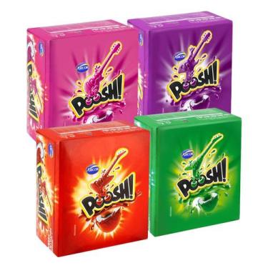 Imagem de Kit 4 Caixas Poosh Sabores Hortelã, Morango, Tutti-Frutti e Uva  40 Un