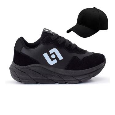 Imagem de Tenis Infantil Meninos Jogger Escolar Casual Camurça + Bone-Masculino