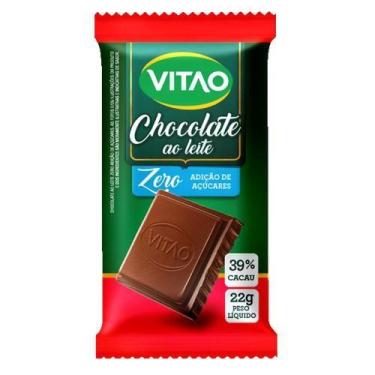 Imagem de Chocolate ao Leite Zero Adição de Açúcares Vitao 22g