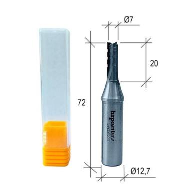 Imagem de Fresa Router CNC Corte Ø7 x AC 20mm x HØ12,7mm x 3 Cortes - hzp Center