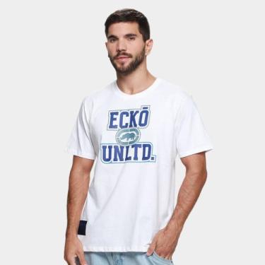 Imagem de Camiseta Ecko Unltd Geoecko Masculina, Branco, M