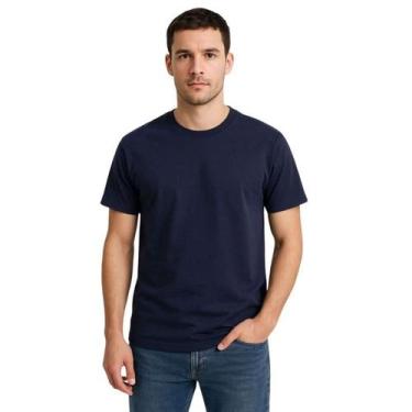 Imagem de Camiseta Básica Masculina 100% Algodão Lisa Premium Básica Casual Dia 