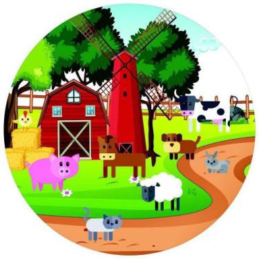 Imagem de Painel Festa Redondo 3d fazendinha 1,50M sublimação - Fantasia Bras