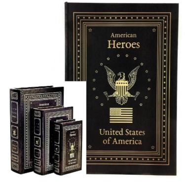 Imagem de Kit 3 Livros Decorativos Cofre Fake Organizador Porta Joias Retro Armazenamento Secreto