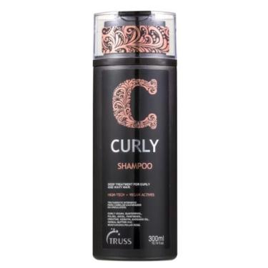 Imagem de Shampoo Curly 300ml Truss cabelos cacheados e ondulados com brilho hid