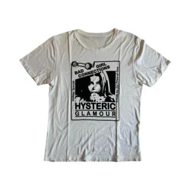 Imagem de Camiseta Gráfica Unissex Em Carvão Hysteric Glamour Estilo Retrô Dos A