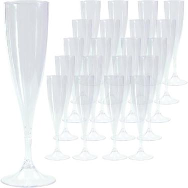 Imagem de 40 Taça Champanhe Espumante Incolor Festa Acrilico 170Ml 50G - Jlk Pla