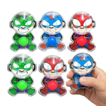 Imagem de 6 Brinquedo Aquaplay Argolas Aranha Herói p/ Sacola Surpresa - Importu