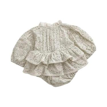 Imagem de Macacão De Renda De Camada Dupla Para Bebês Recém-nascidos, Manga Long