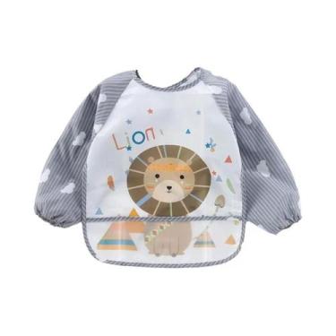 Imagem de Babadores Impermeáveis De Manga Longa Para Bebês, Avental Infantil, Ro