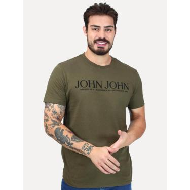 Imagem de Camiseta John John Masculina Slim Fit Standard Verde Militar 42.54.7268 49-Masculino