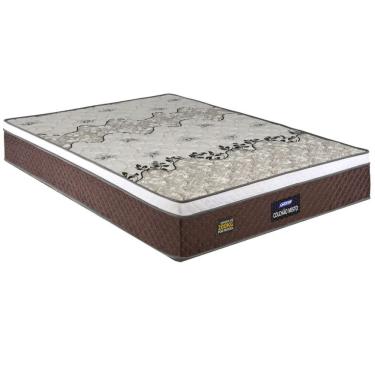 Imagem de Colchão de Casal Queen Gazin Stone Plus D45 misto altura de 28 cm 158x198 Marrom Branco 
