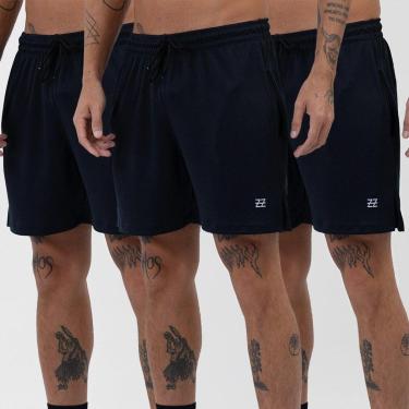 Imagem de Kit 3 Bermudas Masculinas Dry Treino Academia Futebol Alta Performance Conforto Luzzoo Premium-Masculino