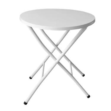 Imagem de Mesa de Bar Dobrável Redonda C em Aço Carbono 60CM Preto para Áreas Gourmet e Churrasco...