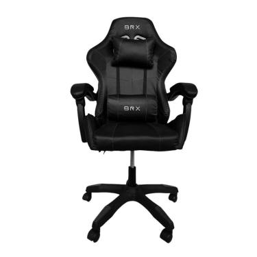 Imagem de Cadeira Gamer Brx Impact com Estrutura em Madeira e Ferro, Apoio de Braço Ajustável, En...