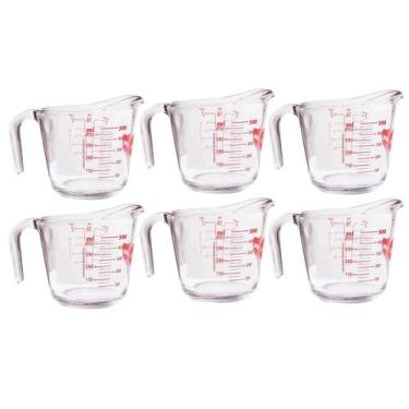 Imagem de Kit 6 Jarras Medidora 500ml Marinex Com Alça Vidro Temperado - Nadir F