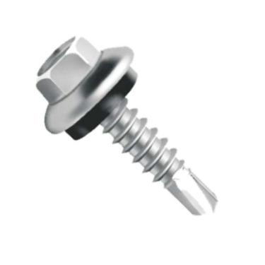 Imagem de Parafuso para Telha auto-brocante JMC DRILL 12X4'' 5,5MM com Arruela e Ponta Auto Broca...