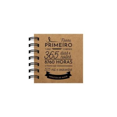 Imagem de Scrapbook OEM 365 Dias Capa Flexível Kraft 240g com 20 Folhas Internas 180g Tamanho Min...
