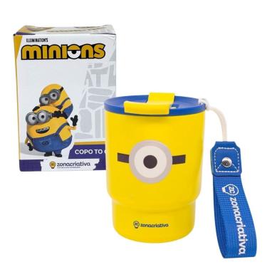 Imagem de Copo Térmico To Go Alça e Tampa 400ml MINIONS Zona Criativa-Unissex