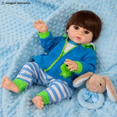 Imagem de Bebe Reborn Menino Girafinha Realista 46cm Com Acessórios - Cegonha Re