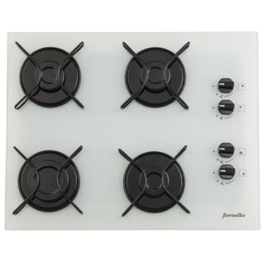 Imagem de Fogão cooktop a gás 4 bocas Fornello Branco - acendimento automático
