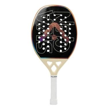 Imagem de Raquete Beach Tennis Skagen 3K Offwhite e Marrom Alma Genius