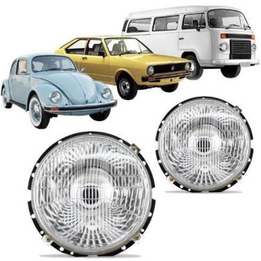 Imagem de Par farol fusca 1976/1996 kombi 1976/2014 passat 1974/1978 pl - AI BBS