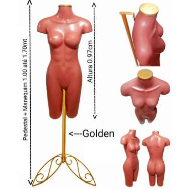Imagem de Manequim feminino (Meio corpo modelo definido N.38) Rose com tampa Gol