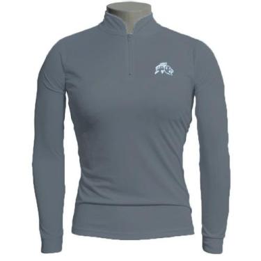 Imagem de Camiseta de Pesca EP Fishing Basic Feminina Chumbo e Branco (+50UV), E