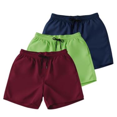 Imagem de Kit 3 Short Dry fit Bermuda de Praia Piscina e Academia - RM Fabricaca