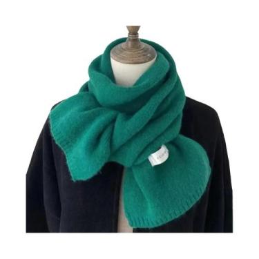 Imagem de Cachecol Feminino De Inverno Em Cashmere, Xale Grosso, Manta Hijab, Le