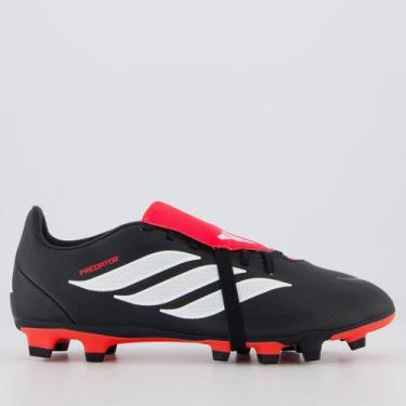 Imagem de Chuteira Adidas Predator Club Campo Preta e Vermelha, 41