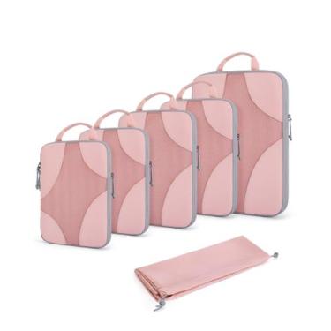 Imagem de Bolsa Organizadora BAGSMART Cubos de Embalagem com Compressão 6 Peças 