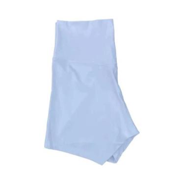 Imagem de Shorts De Yoga Femininos De Cintura Alta, Cor Sólida, Leggings De Trei